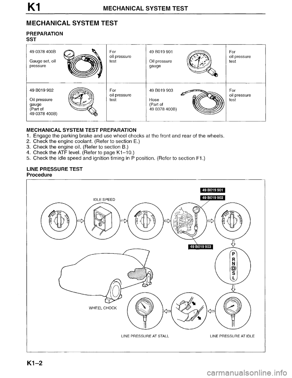 MAZDA MILLENIA 1996  Workshop Manual 