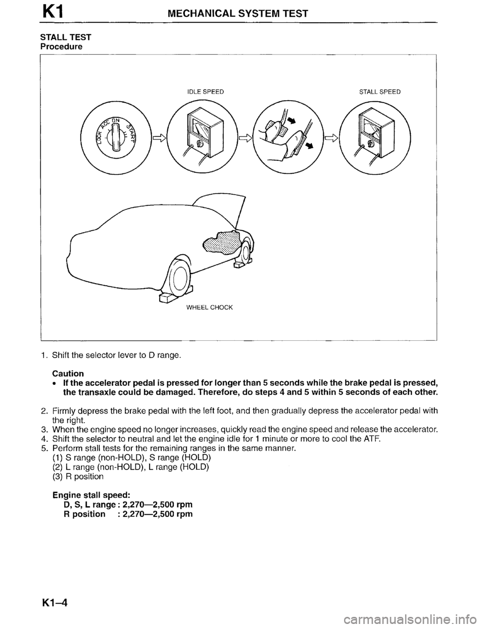 MAZDA MILLENIA 1996  Workshop Manual 