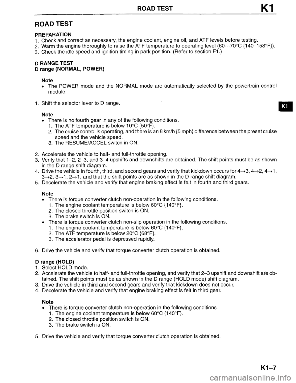 MAZDA MILLENIA 1996  Workshop Manual 