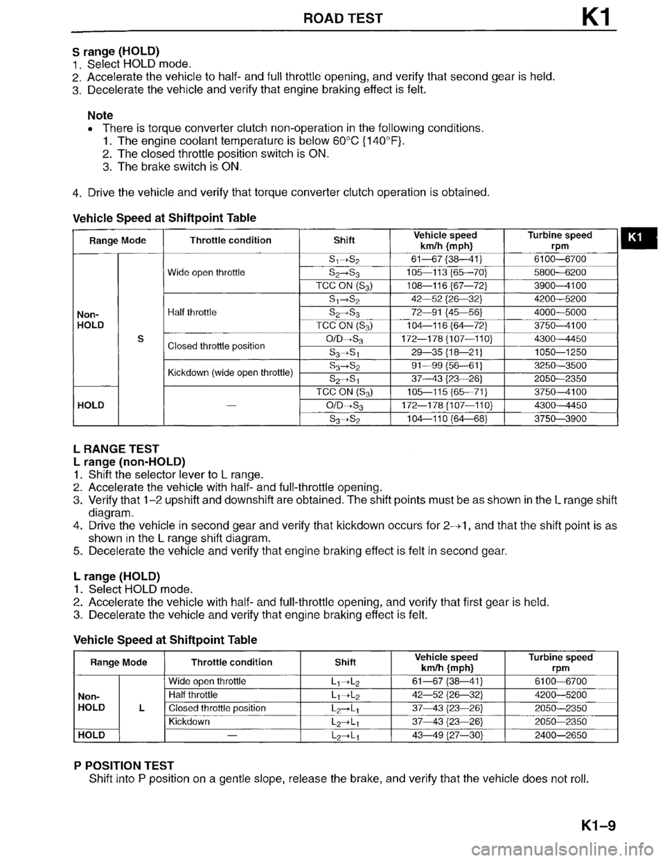 MAZDA MILLENIA 1996  Workshop Manual 