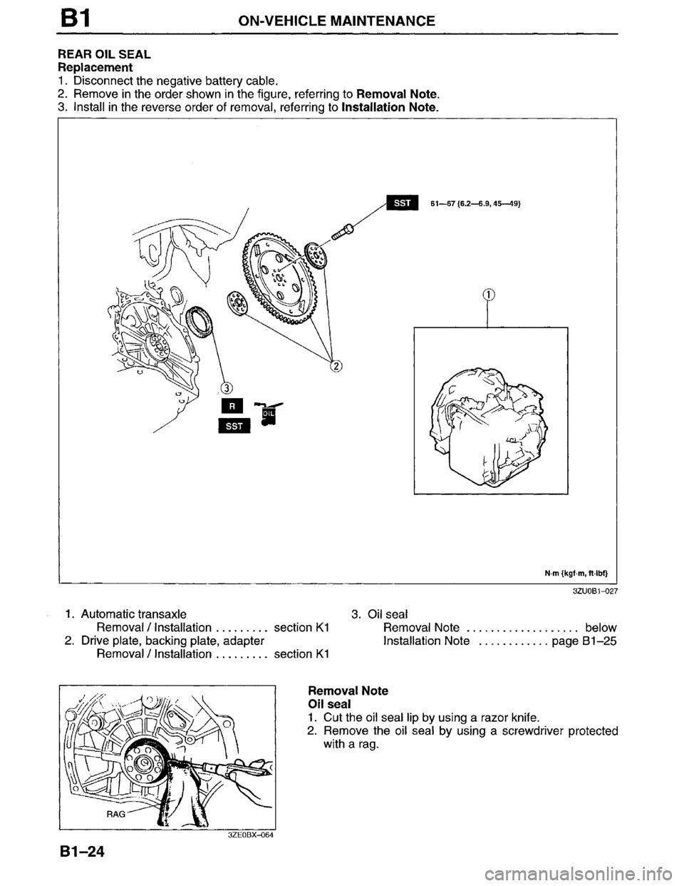 MAZDA MILLENIA 1996  Workshop Manual 