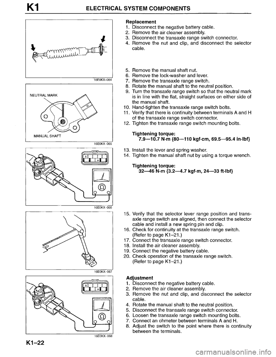 MAZDA MILLENIA 1996  Workshop Manual 