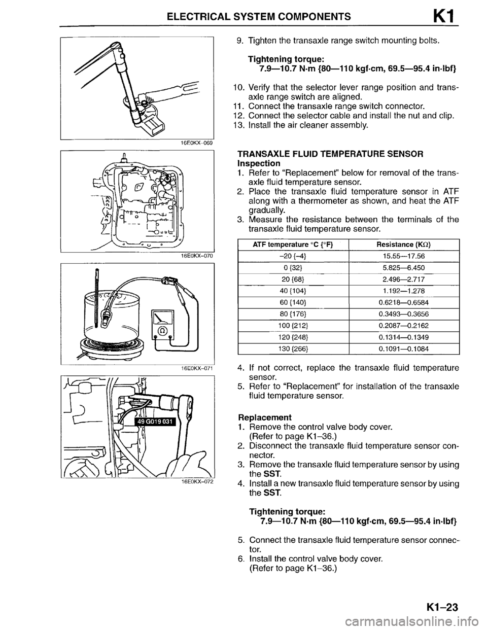 MAZDA MILLENIA 1996  Workshop Manual 