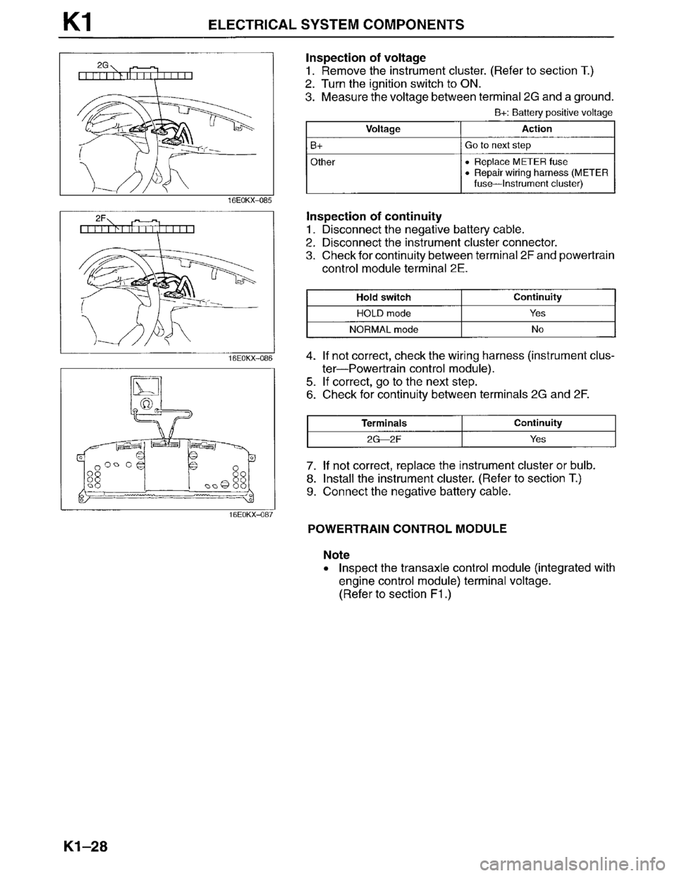 MAZDA MILLENIA 1996  Workshop Manual 