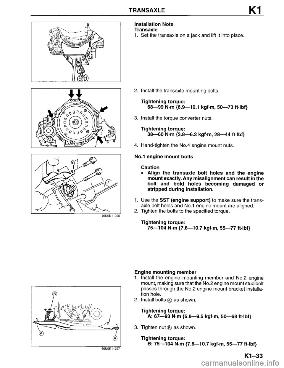 MAZDA MILLENIA 1996  Workshop Manual 