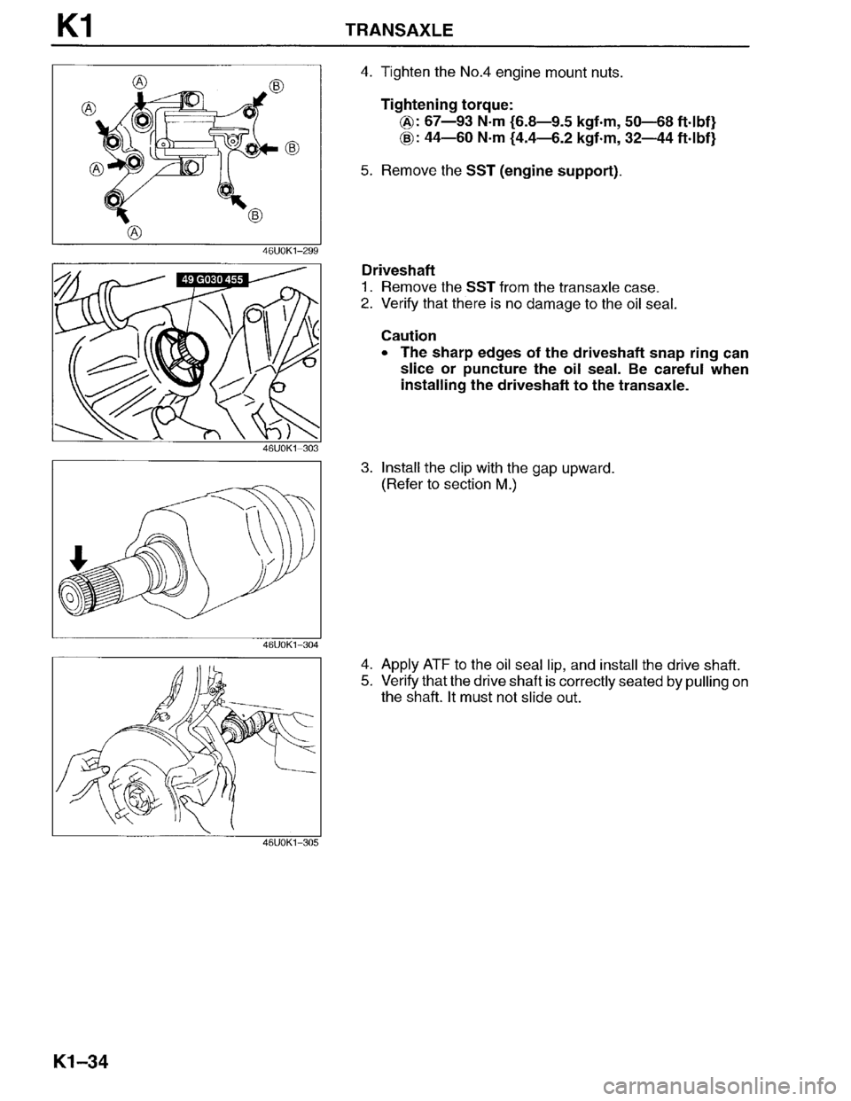 MAZDA MILLENIA 1996  Workshop Manual 