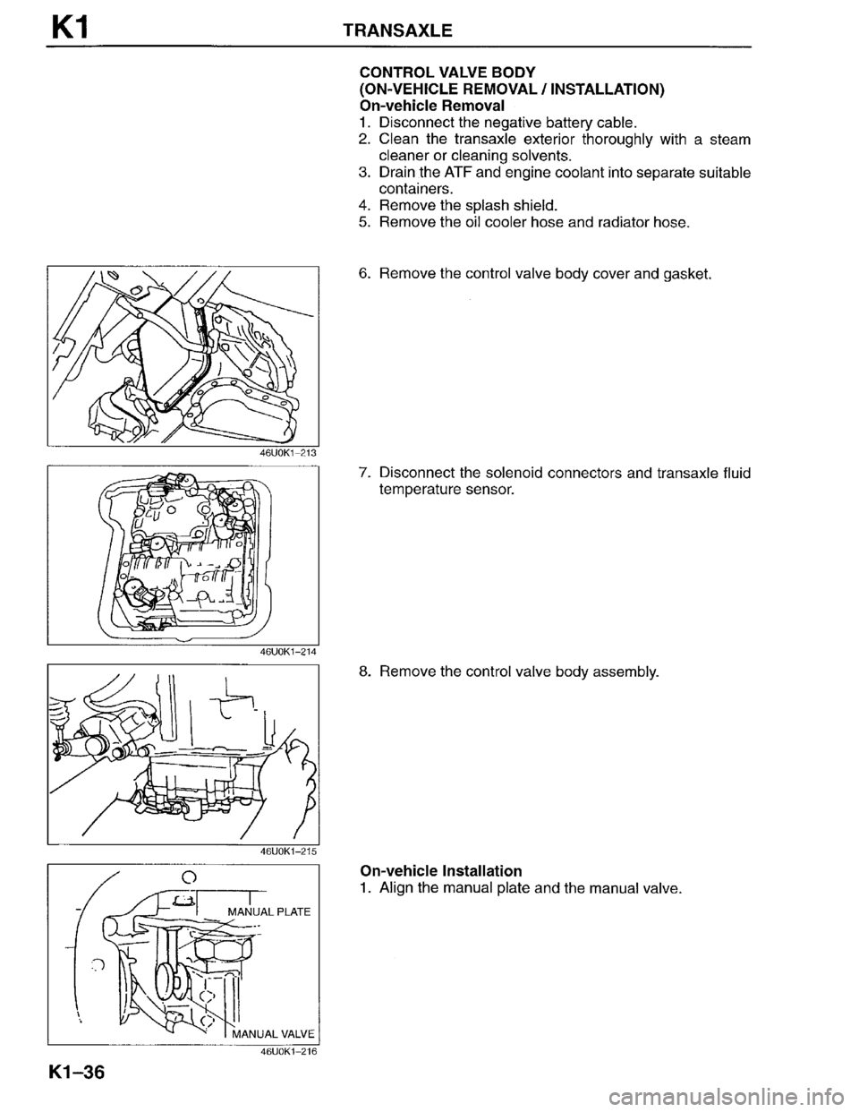 MAZDA MILLENIA 1996  Workshop Manual 