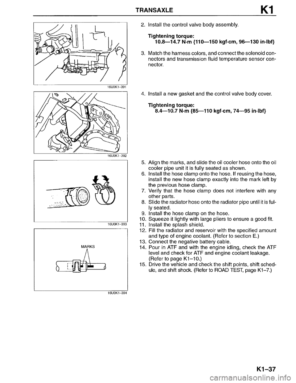 MAZDA MILLENIA 1996  Workshop Manual 