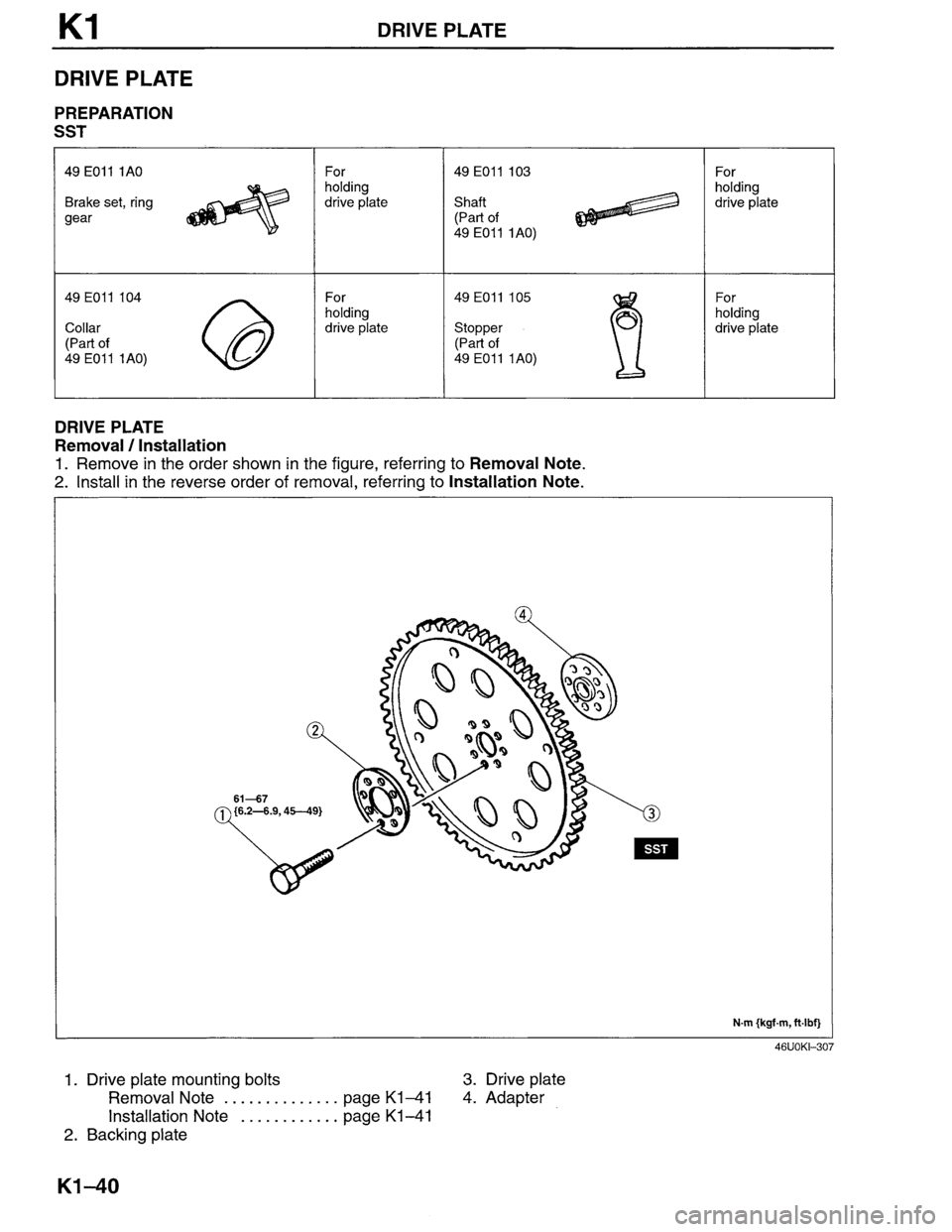 MAZDA MILLENIA 1996  Workshop Manual 