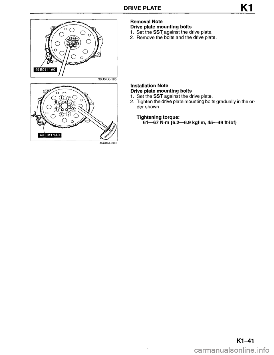 MAZDA MILLENIA 1996  Workshop Manual 