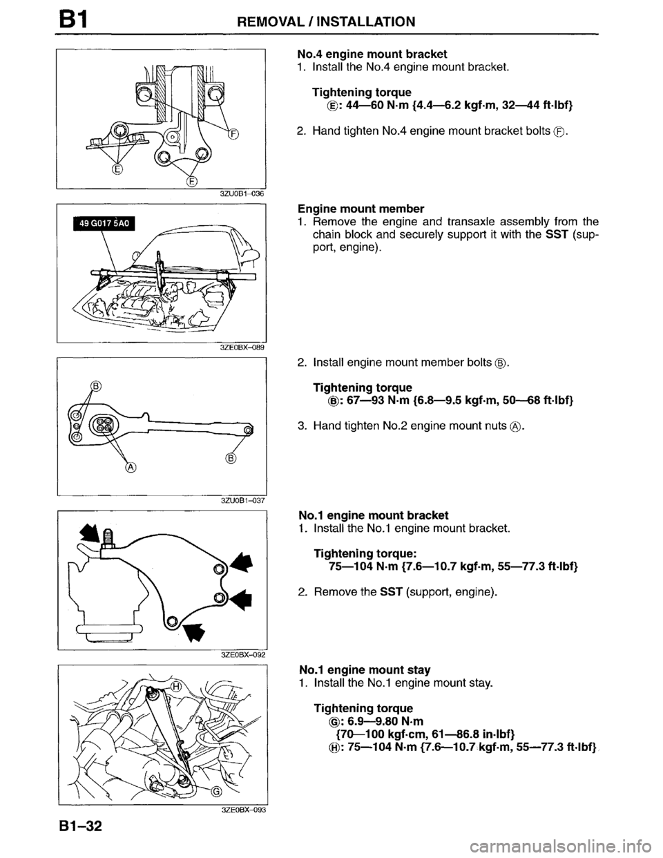 MAZDA MILLENIA 1996  Workshop Manual 