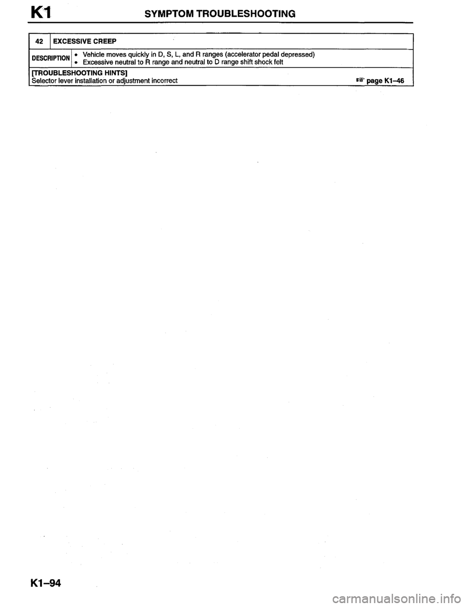 MAZDA MILLENIA 1996  Workshop Manual 