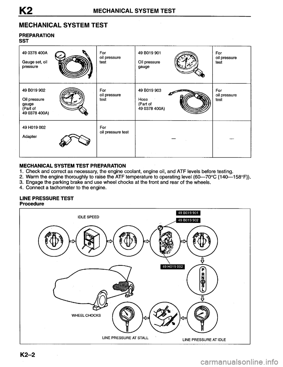 MAZDA MILLENIA 1996  Workshop Manual 