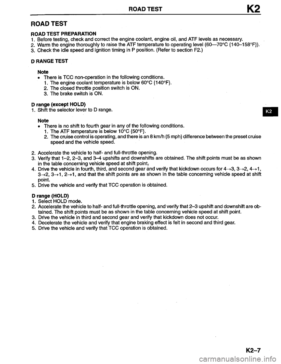 MAZDA MILLENIA 1996  Workshop Manual 