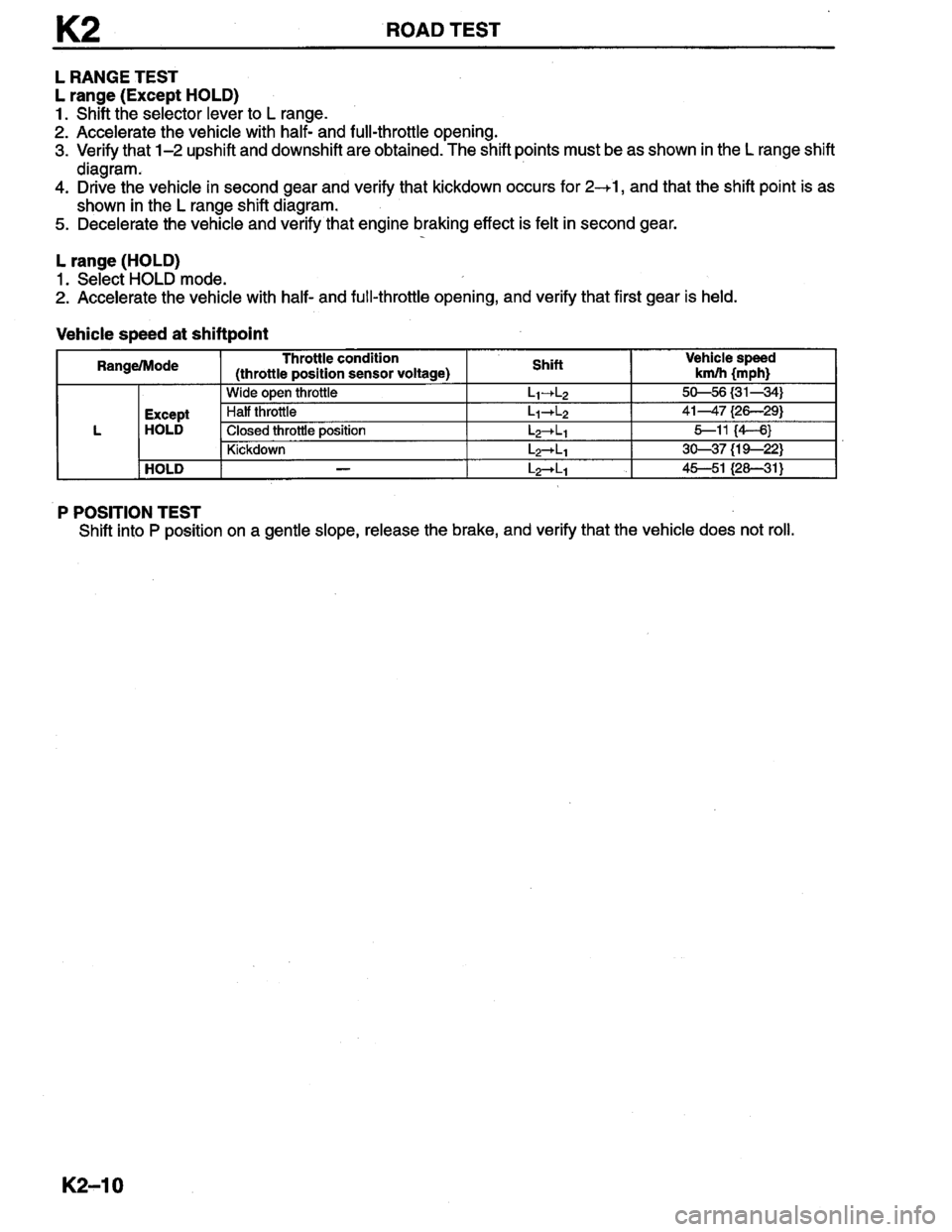 MAZDA MILLENIA 1996  Workshop Manual 