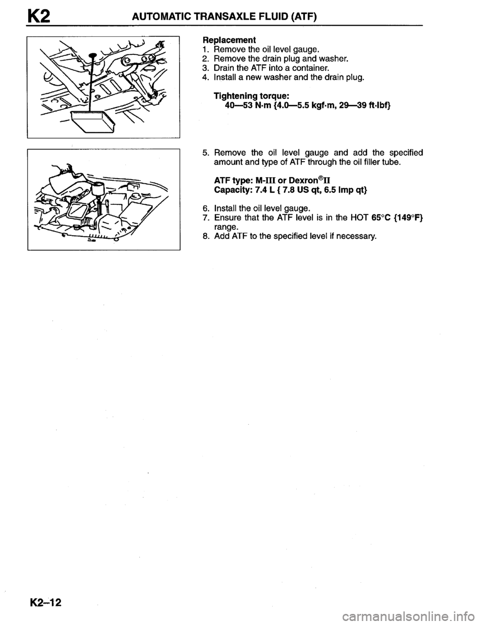 MAZDA MILLENIA 1996  Workshop Manual 