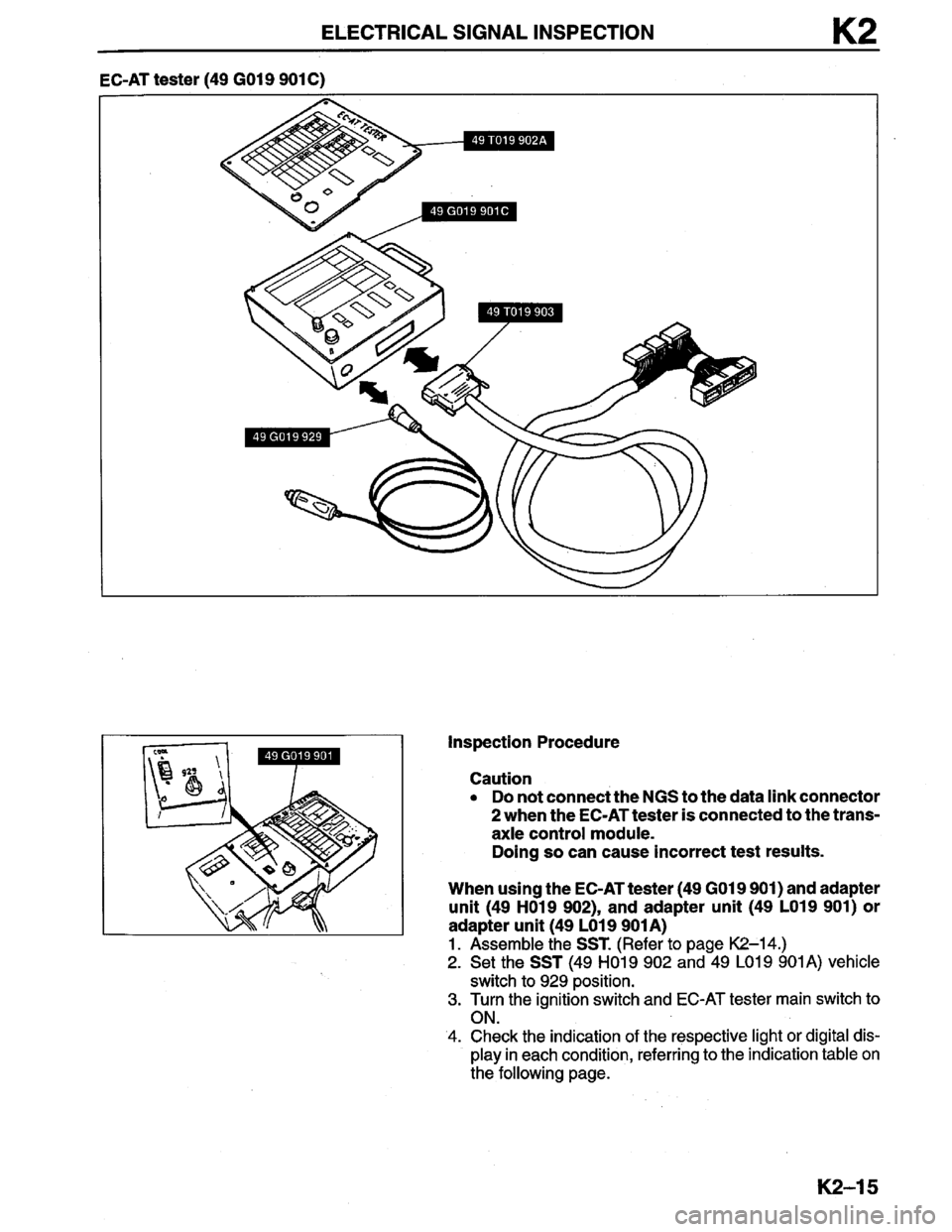 MAZDA MILLENIA 1996  Workshop Manual 