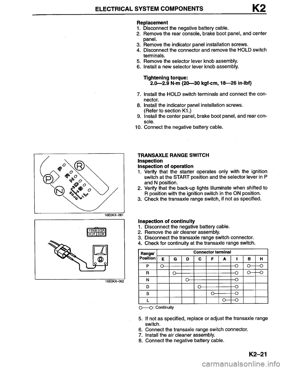 MAZDA MILLENIA 1996  Workshop Manual 