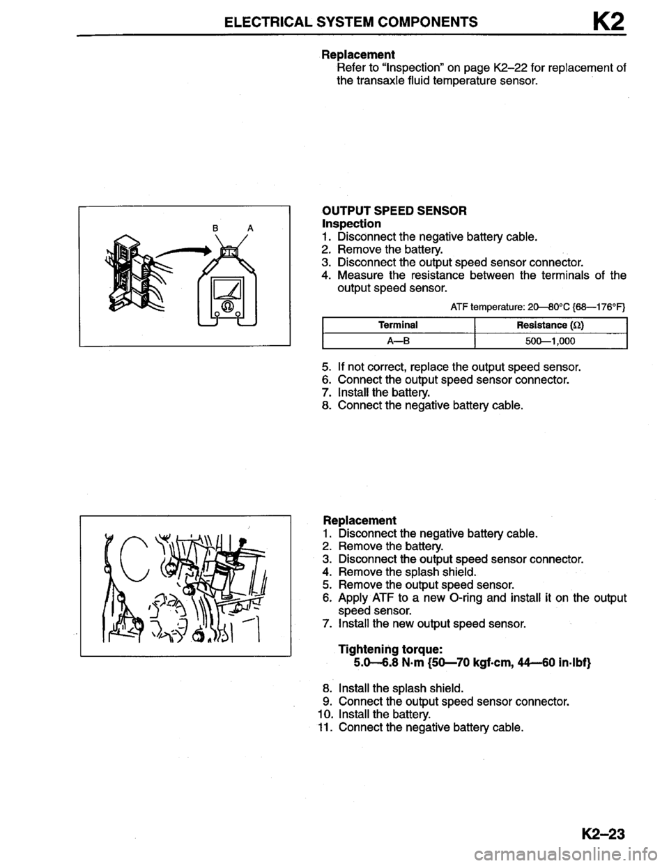MAZDA MILLENIA 1996  Workshop Manual 