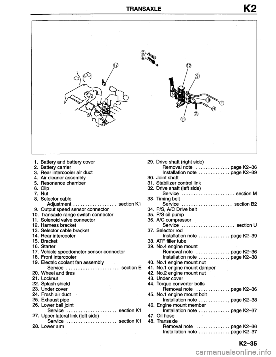 MAZDA MILLENIA 1996  Workshop Manual 