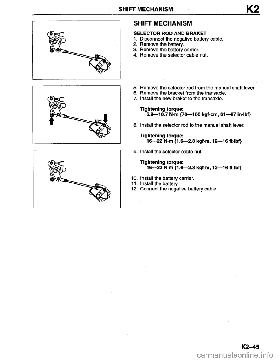 MAZDA MILLENIA 1996  Workshop Manual 