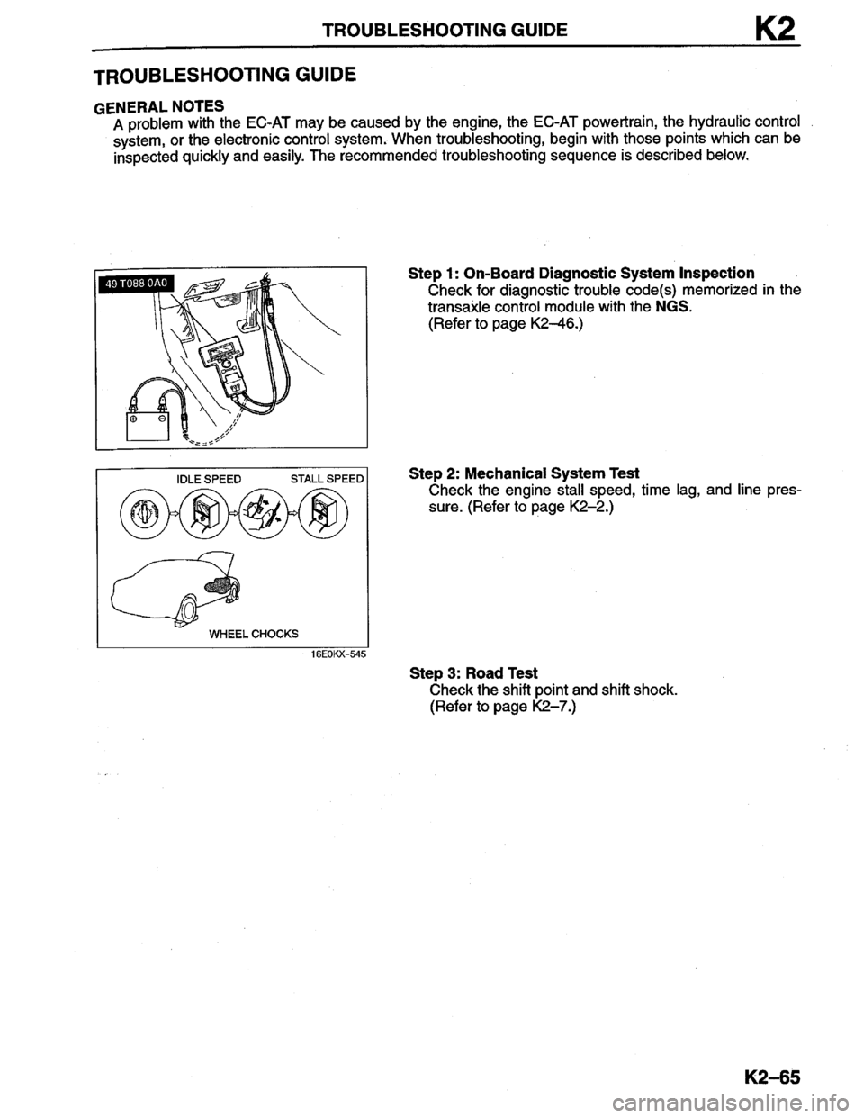 MAZDA MILLENIA 1996  Workshop Manual 