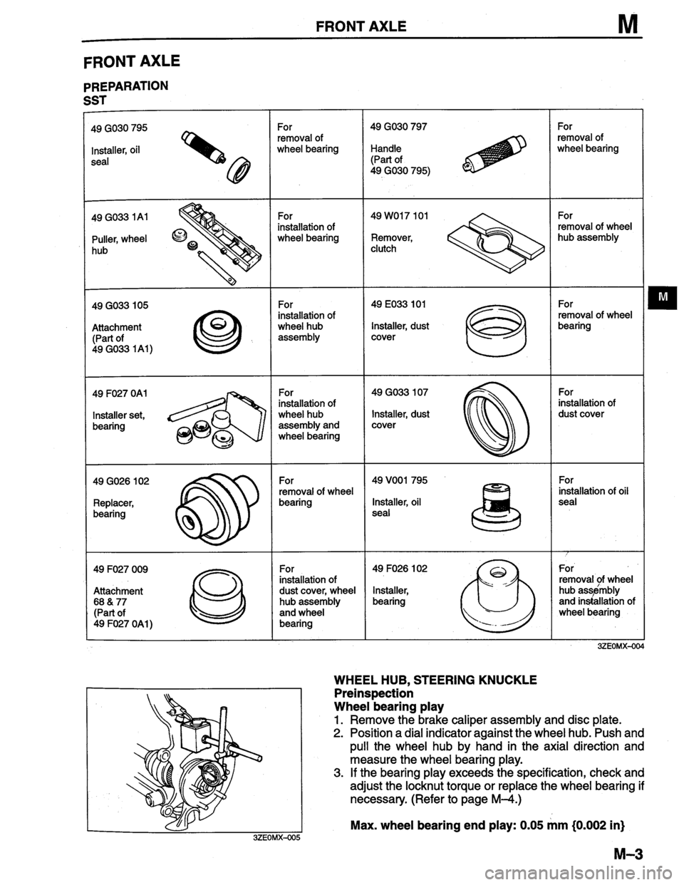 MAZDA MILLENIA 1996  Workshop Manual 