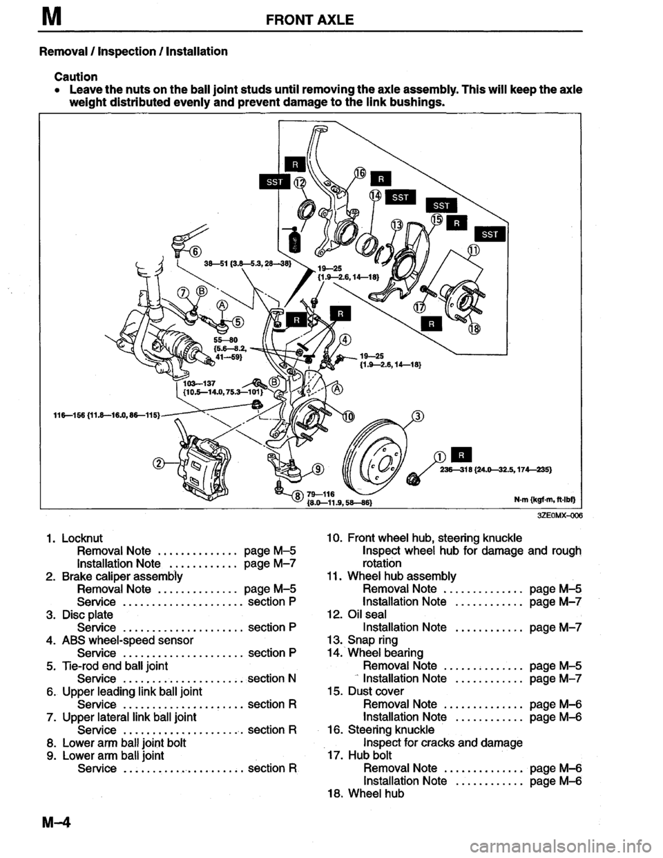 MAZDA MILLENIA 1996  Workshop Manual 