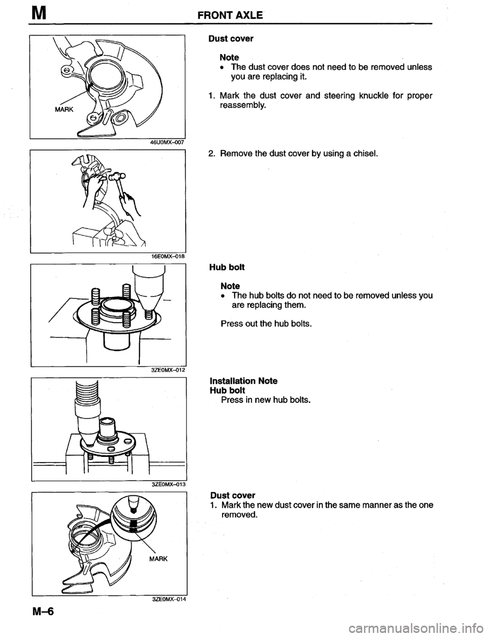 MAZDA MILLENIA 1996  Workshop Manual 