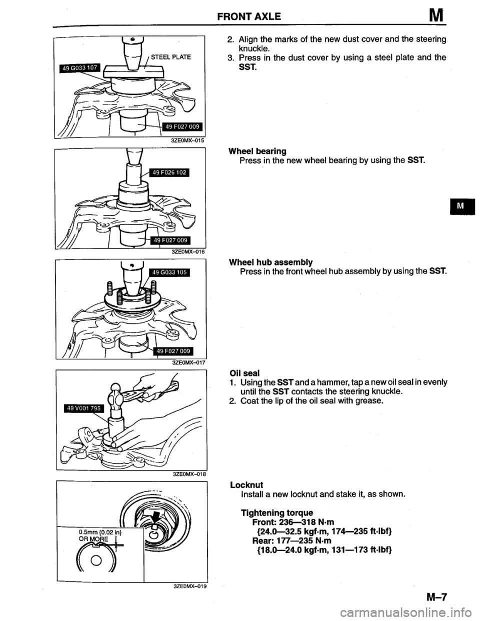MAZDA MILLENIA 1996  Workshop Manual 