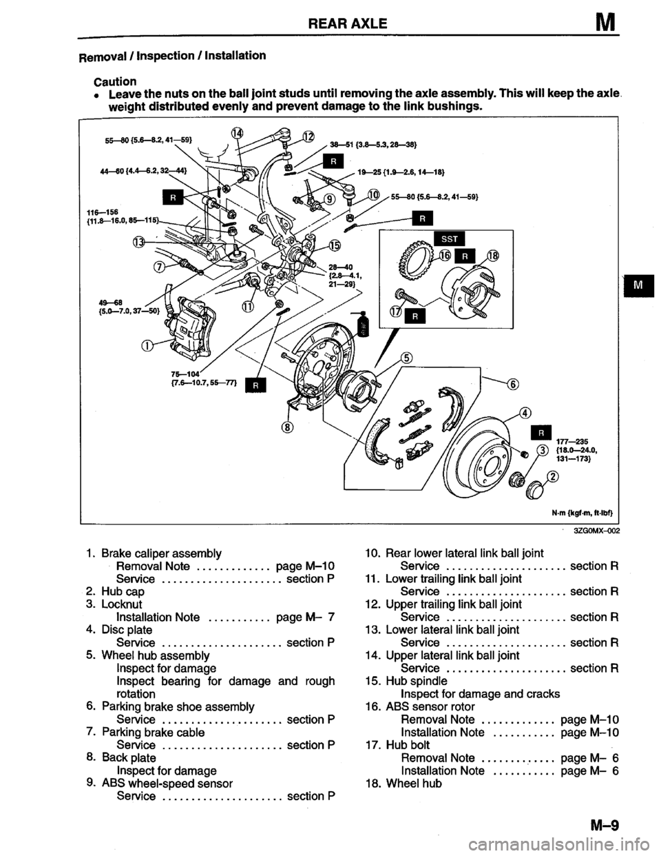 MAZDA MILLENIA 1996  Workshop Manual 