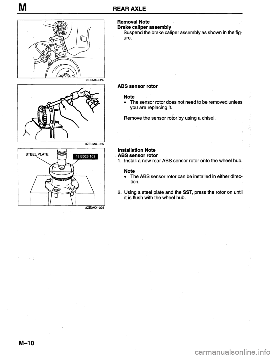 MAZDA MILLENIA 1996  Workshop Manual 