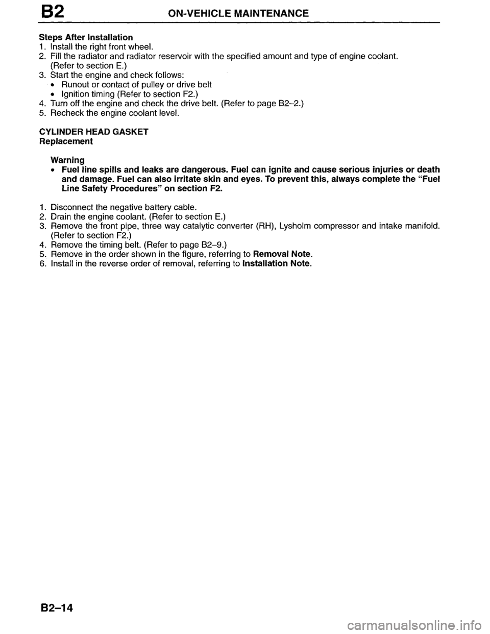 MAZDA MILLENIA 1996  Workshop Manual 