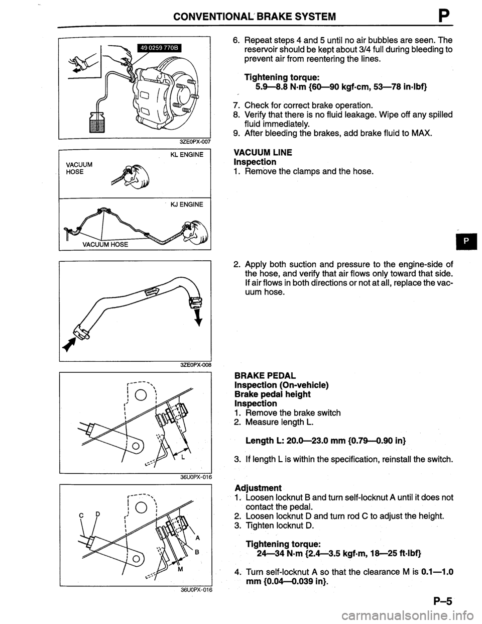 MAZDA MILLENIA 1996  Workshop Manual 