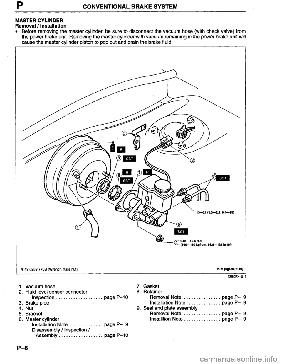 MAZDA MILLENIA 1996  Workshop Manual 