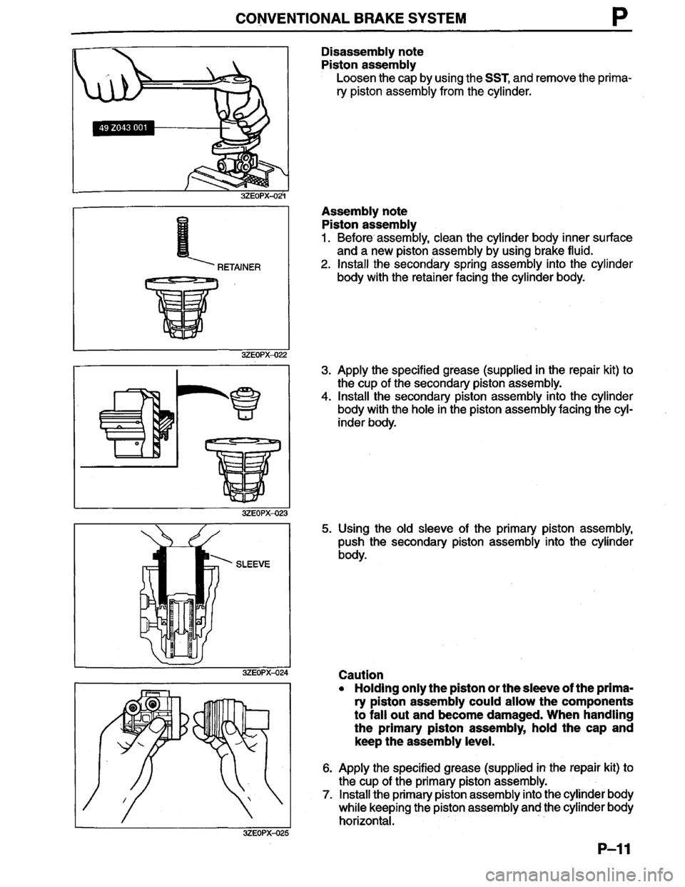 MAZDA MILLENIA 1996  Workshop Manual 