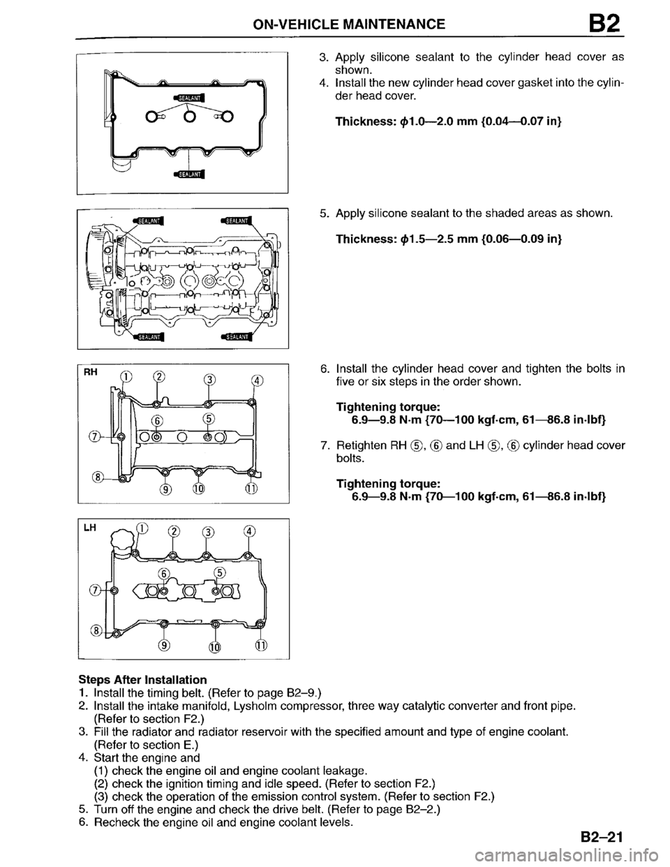 MAZDA MILLENIA 1996  Workshop Manual 