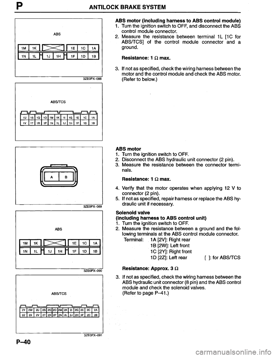 MAZDA MILLENIA 1996  Workshop Manual 