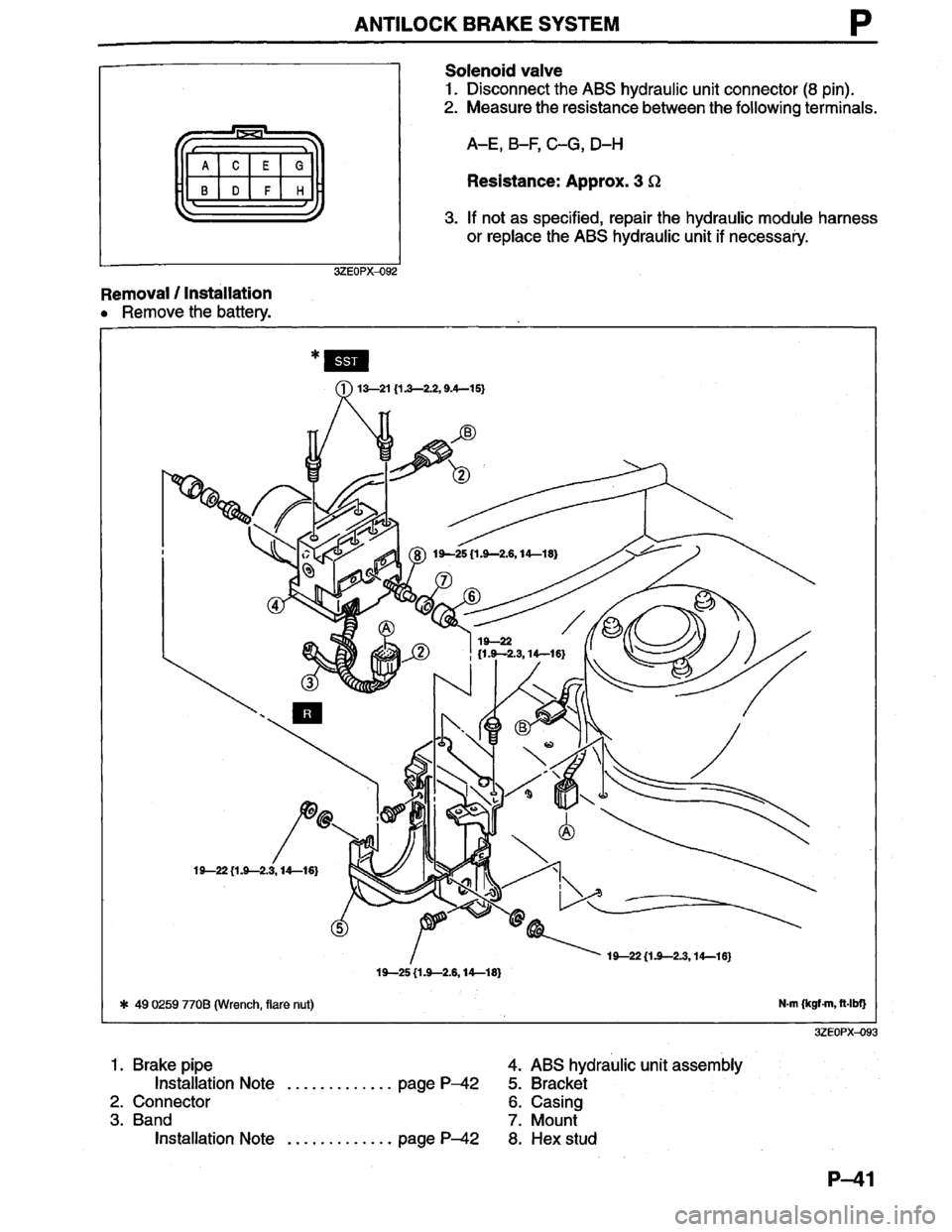 MAZDA MILLENIA 1996  Workshop Manual 