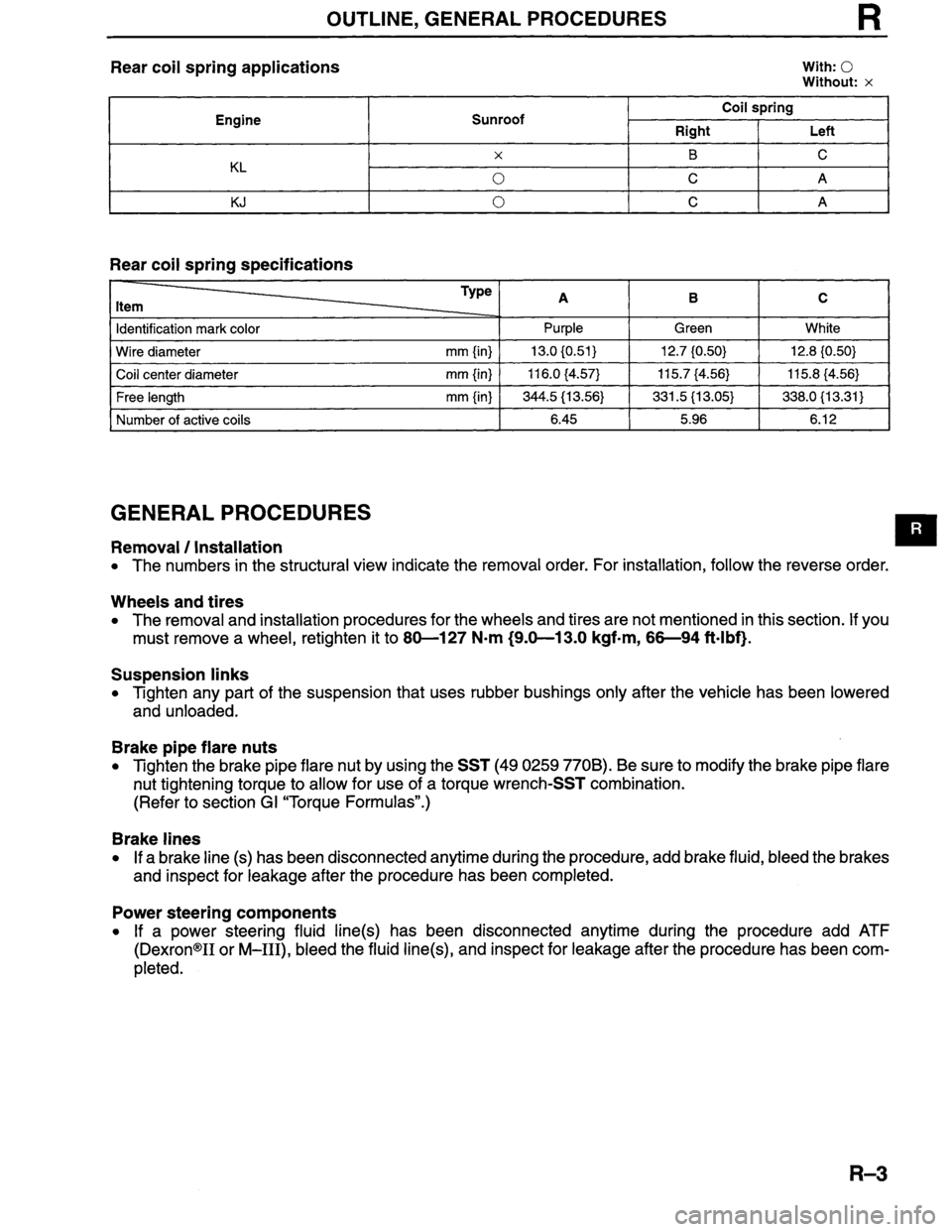 MAZDA MILLENIA 1996  Workshop Manual 