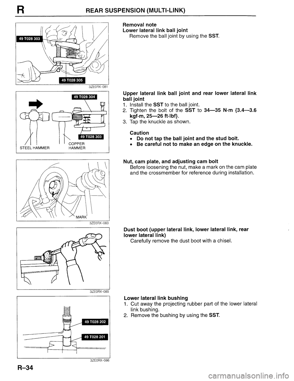 MAZDA MILLENIA 1996  Workshop Manual 