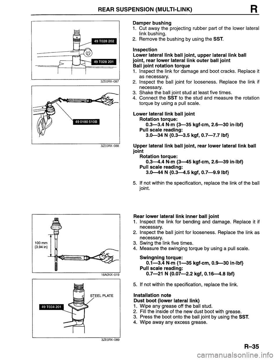 MAZDA MILLENIA 1996  Workshop Manual 