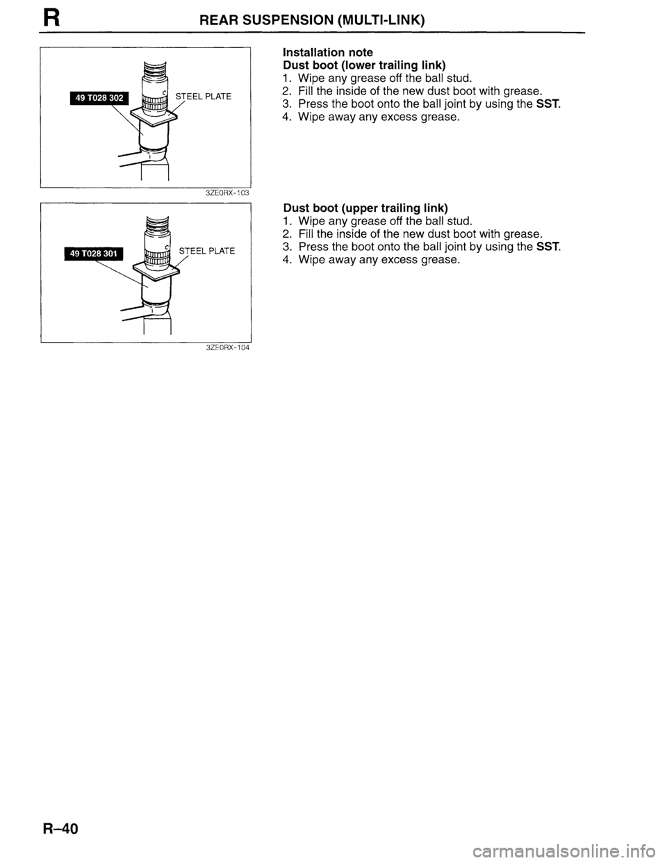 MAZDA MILLENIA 1996  Workshop Manual 