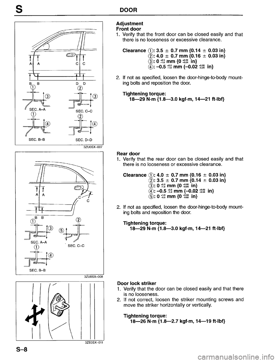 MAZDA MILLENIA 1996  Workshop Manual 