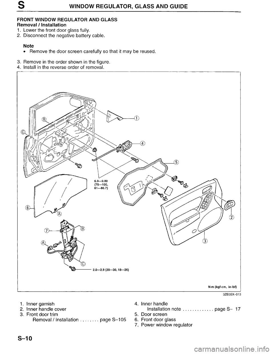 MAZDA MILLENIA 1996  Workshop Manual 