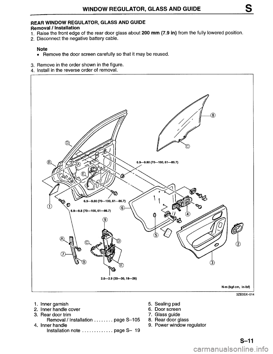 MAZDA MILLENIA 1996  Workshop Manual 