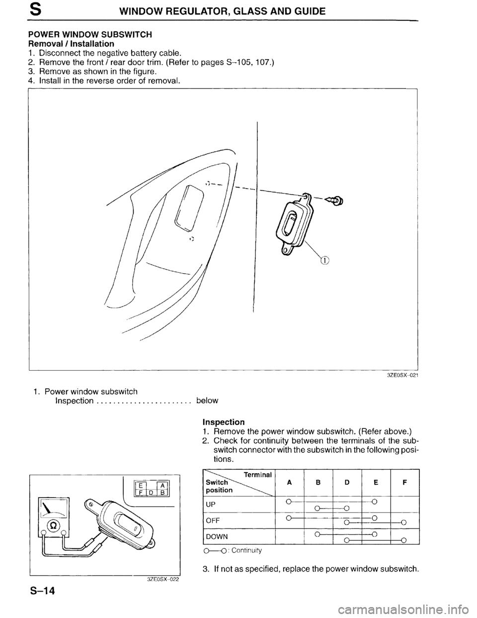 MAZDA MILLENIA 1996  Workshop Manual 