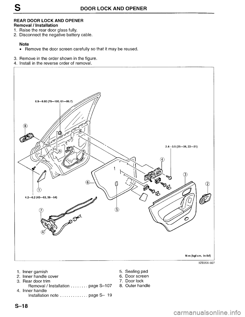 MAZDA MILLENIA 1996  Workshop Manual 