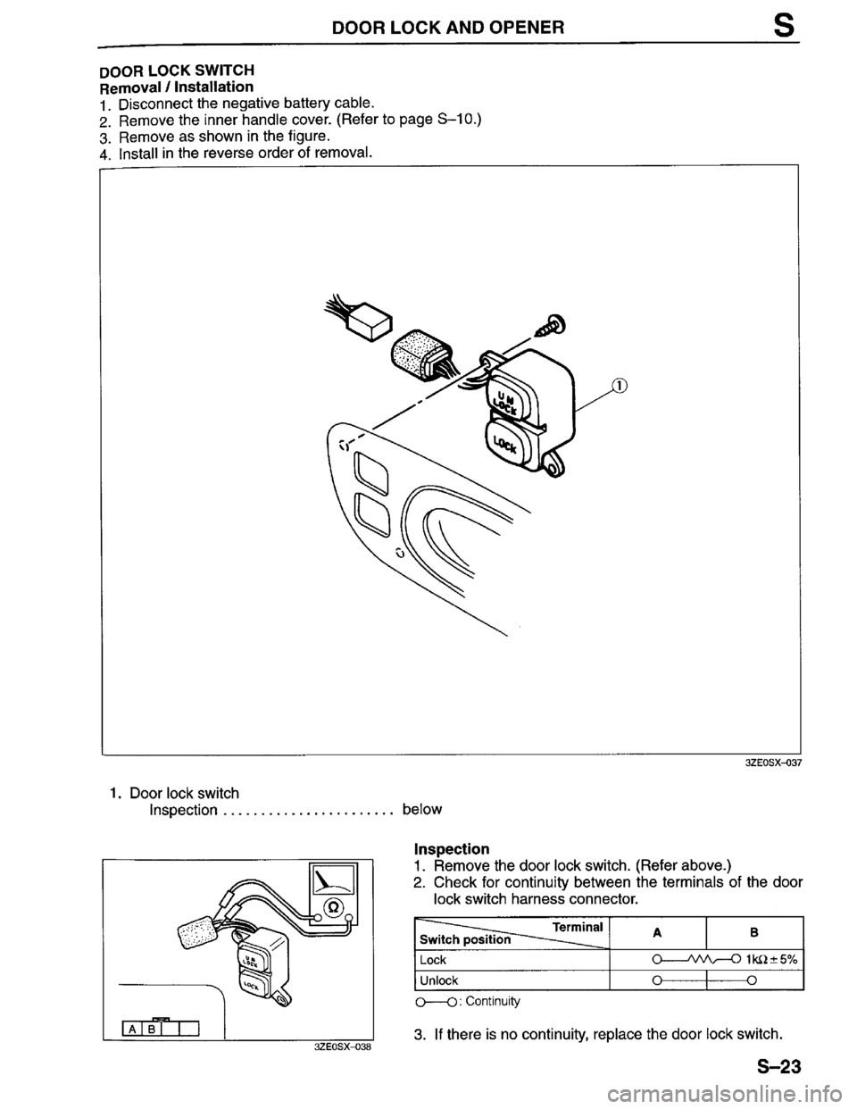 MAZDA MILLENIA 1996  Workshop Manual 