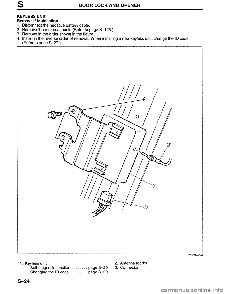 MAZDA MILLENIA 1996  Workshop Manual 